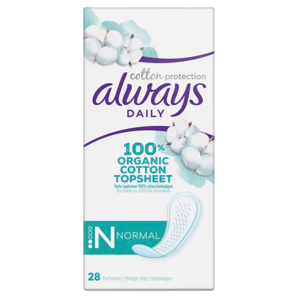 Always Daily 100% organic pantyliners normal