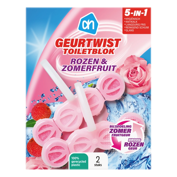 Geurtwist toiletblok rozen & zomerfruit