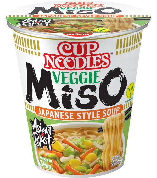 Nissin Cup noodles veggie miso Japanse style