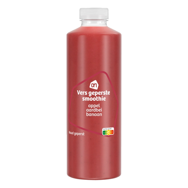 Freshly pressed apple strawberry smoothie