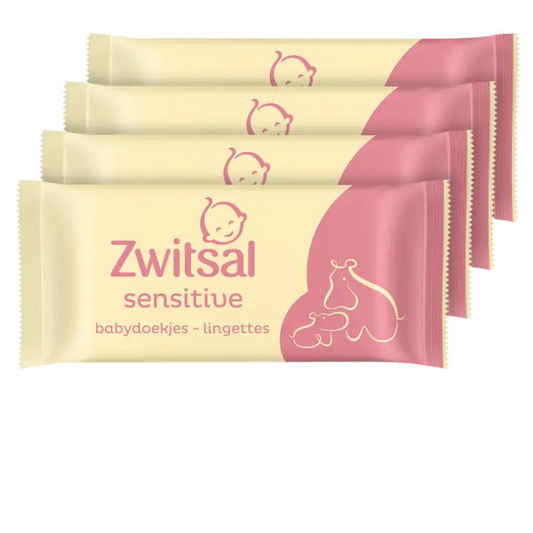 Zwitsal Baby sensitive diaper wipes 4-pack