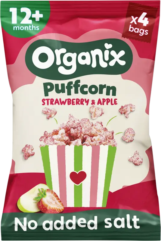 Organix Puffcorn Erdbeere & Apfel ab 12 Monaten