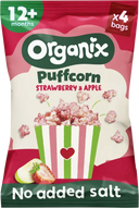 Organix Puffcorn strawberry & apple 12m+