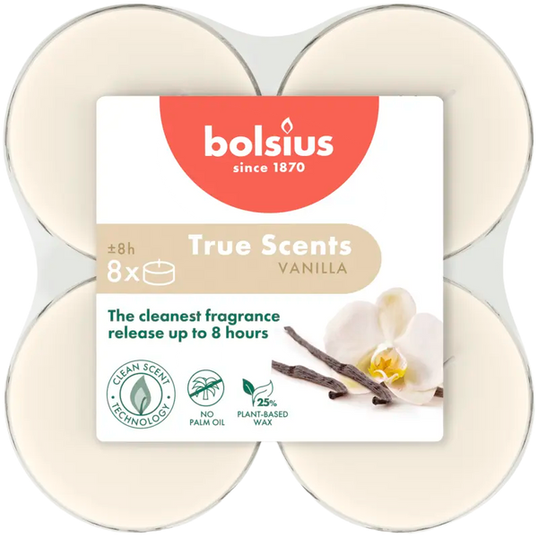 Bolsius True scents maxi geurtheelichten vanille