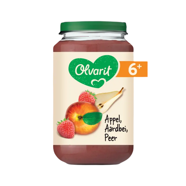 Olvarit Apple strawberry pear 6m+