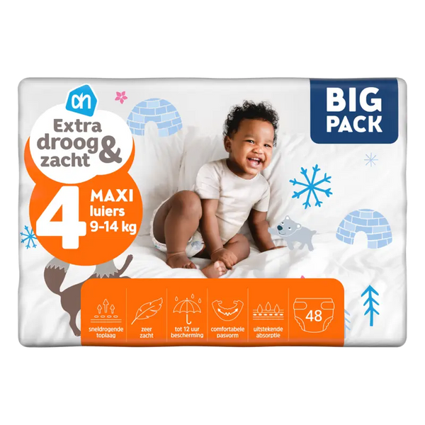 Extra droog en zacht luiers maat 4