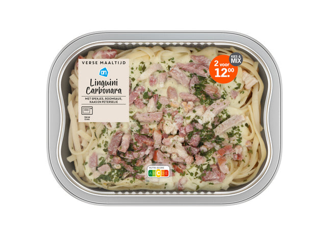 Verse maaltijd linguini carbonara