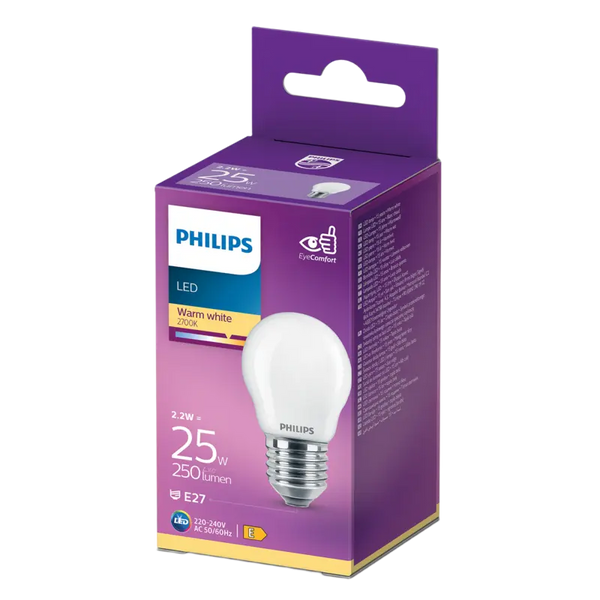 Philips Led fil kogel mat E27 25W