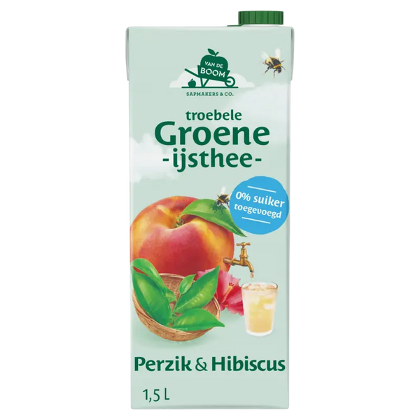 Van de Boom Trüber grüner Eistee Pfirsich Hibiskus
