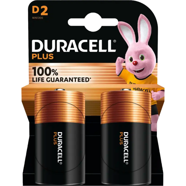 Duracell Plus D-alkaline batteries LR20