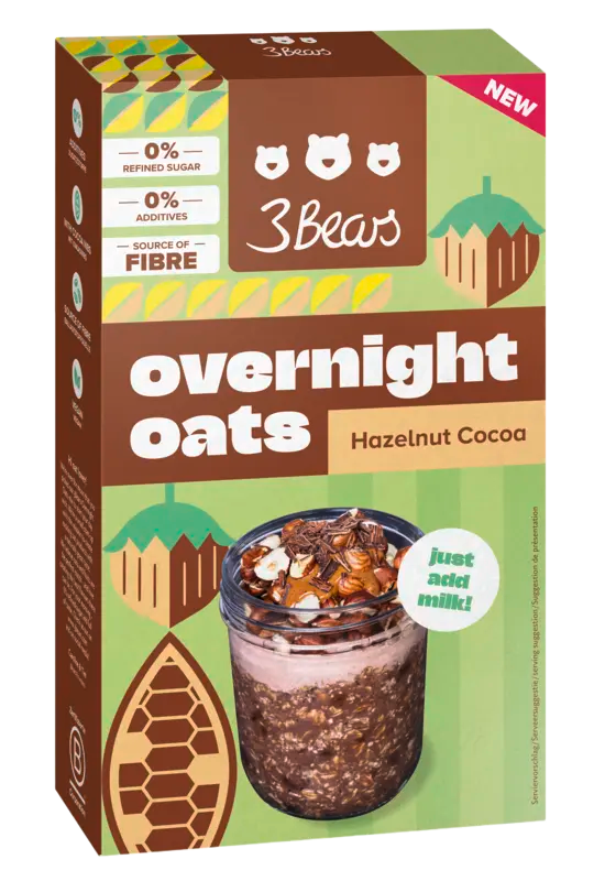 3Bears Overnight Oats Haselnuss Kakao