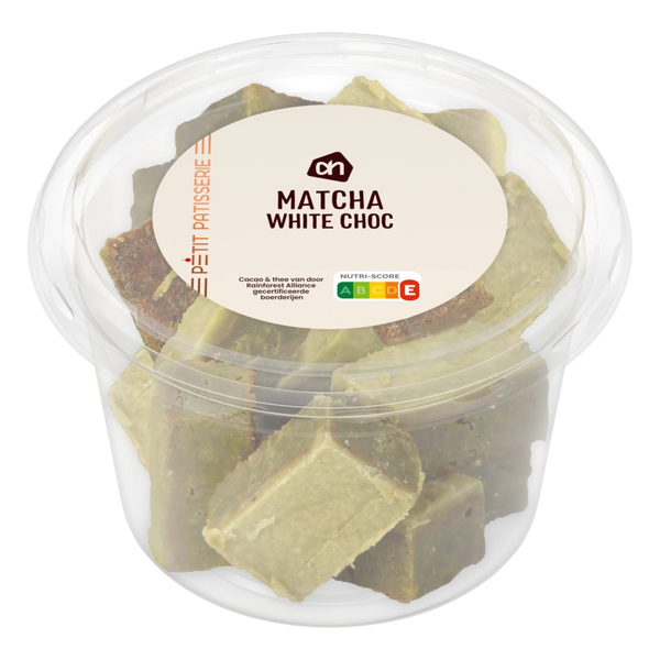 Matcha white choco bites