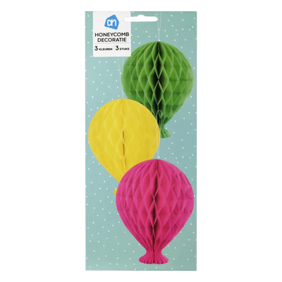 honeycombs and party decorations