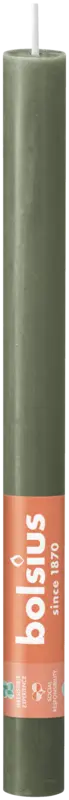 Bolsius Dinerkaars rustiek olijfgroen 27cm