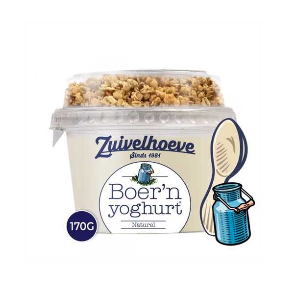Zuivelhoeve Boer'n yoghurt naturel & muesli