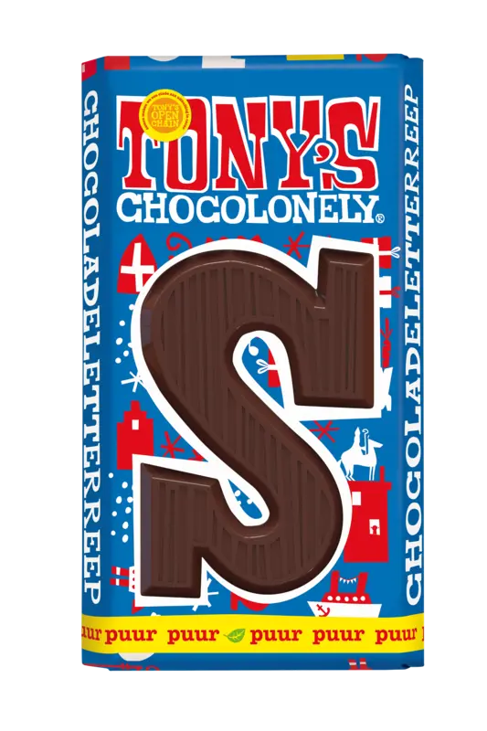 Tony's Chocolonely Chocolate letter bar dark