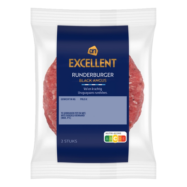Excellent Black Angus beef patty