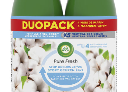 Air Wick Pure fresh katoen navulling duo pack