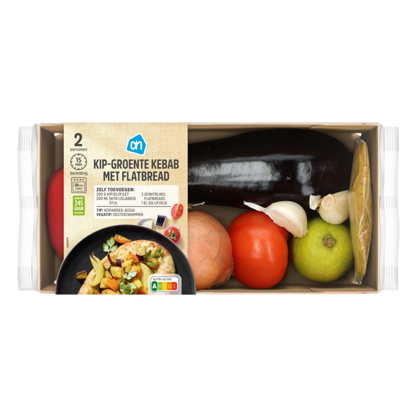 Hähnchen-Gemüse-Kebab Frischebox für 2 Personen