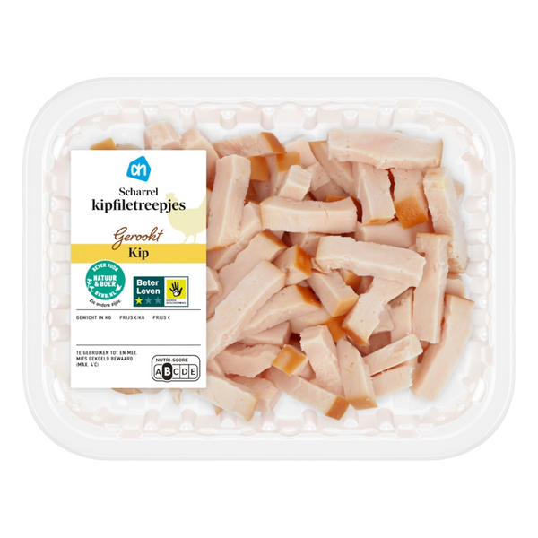 Free-range smoked chicken breast strips