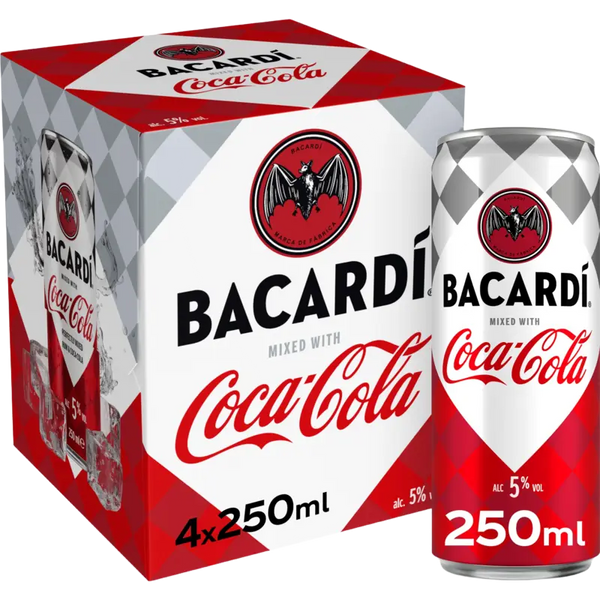 Bacardi Mixed with coca cola 4-pack