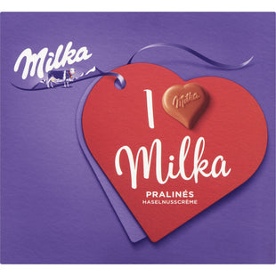 Milka With love pralines hazelnut crème