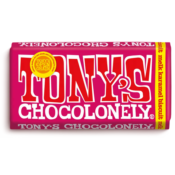 Tony's Chocolonely Reep melk karamel biscuit
