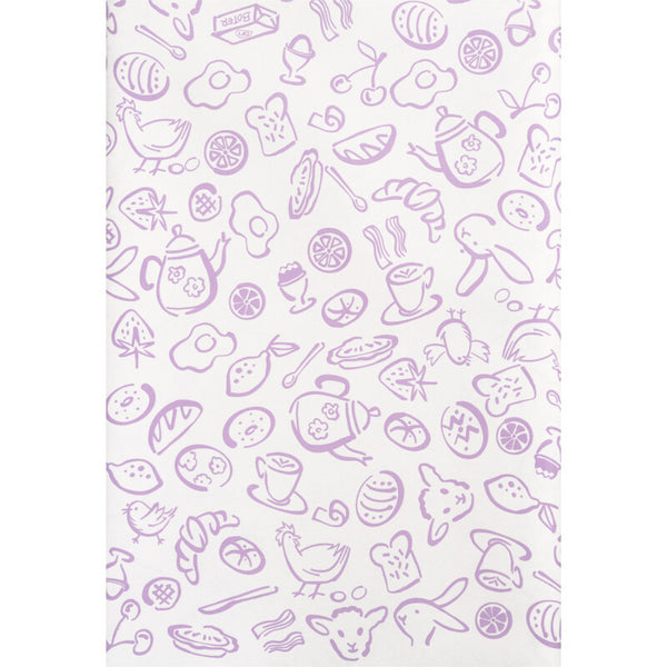 Tafellaken lila figuurtjes