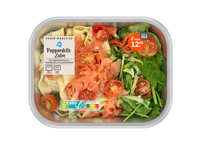 Verse maaltijd pappardelle zalm