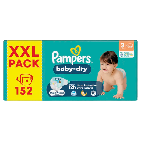 Pampers Baby-Dry Windeln Größe 3 XXL-Packung