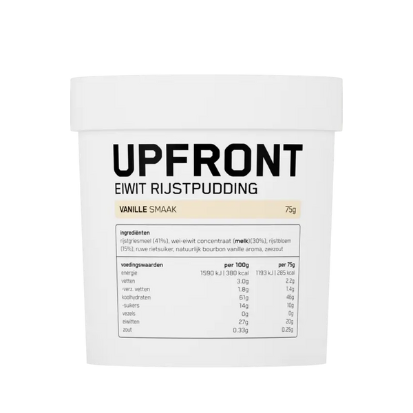 Upfront Protein rice pudding vanilla flavor
