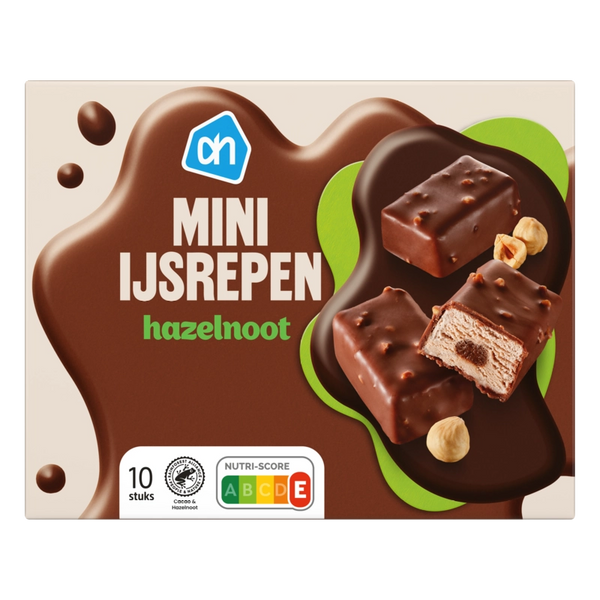 Mini hazelnut ice cream bars