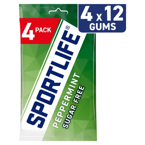 Sportlife Peppermint sugarless chewing gums 4-pack