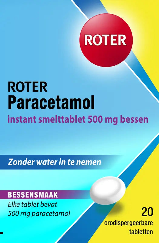 Roter Paracetamol 500 mg smelttabletten
