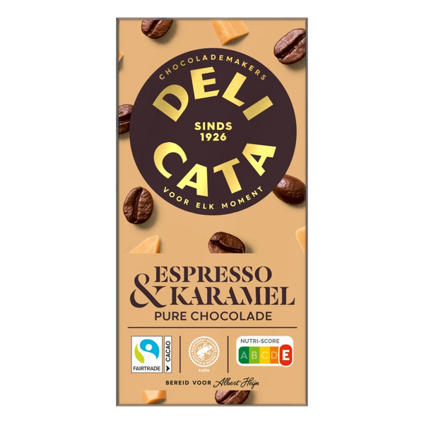 Delicata Reep espresso & karamel pure chocolade