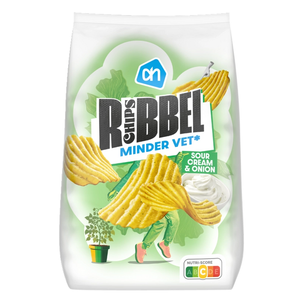 Rippled chips sour cream & onion
