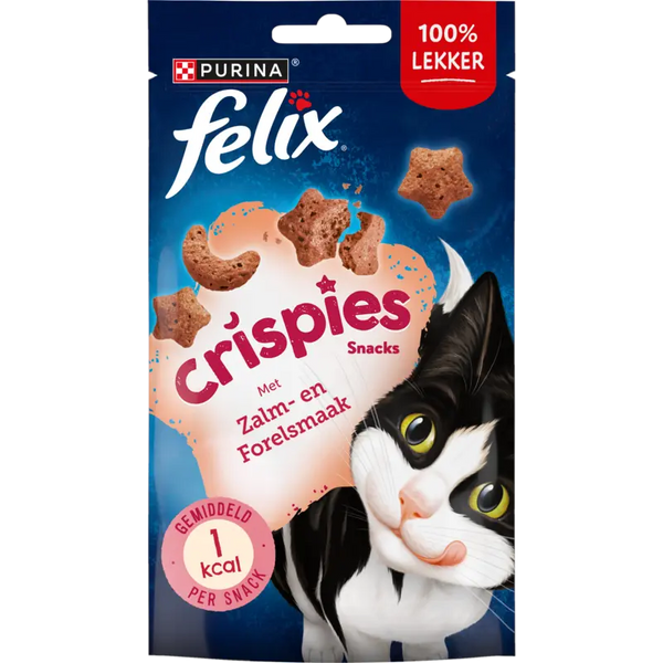 Felix Crispies zalm- & forelsmaak kattensnack