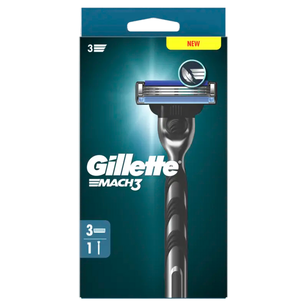 Gillette Mach3 handle + 3 scheermesjes