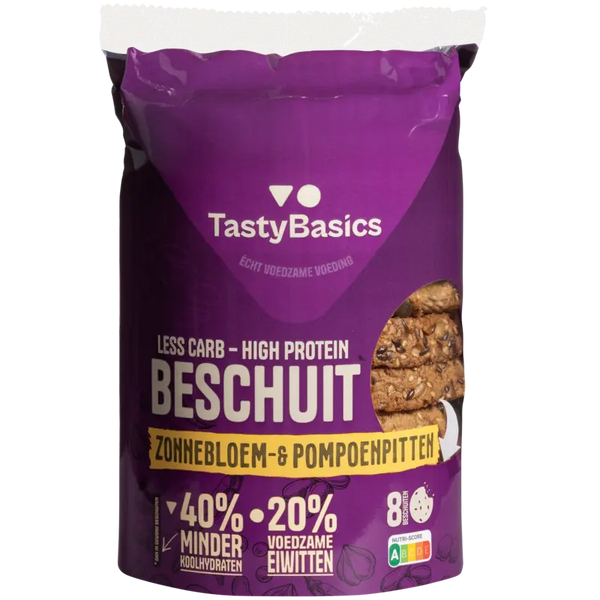 TastyBasics Beschuit zonnebloem- en pompoenpitten