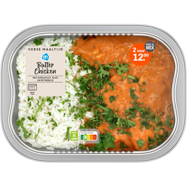 Verse maaltijd butter chicken