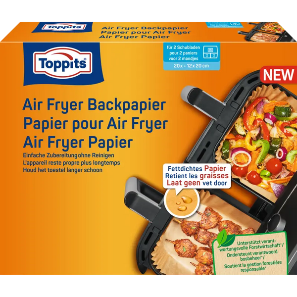 Toppits Air fryer bakpapier 12x20cm