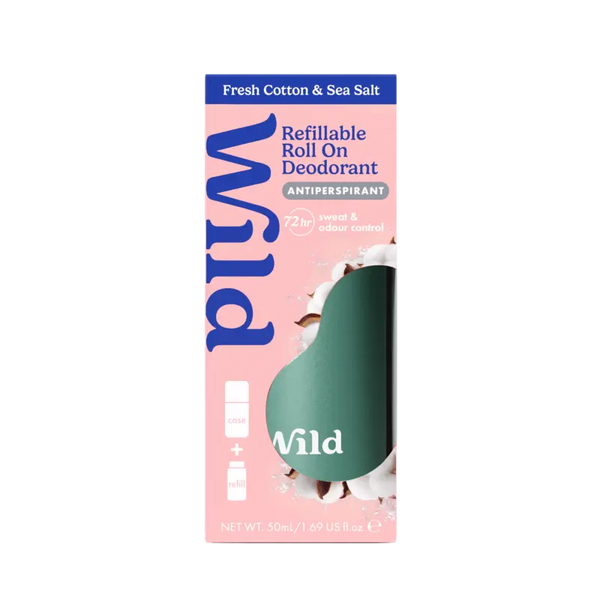 Wild Fresh cotton & sea salt roll deodorant