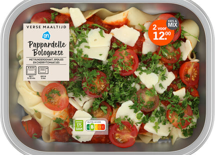 Verse maaltijd pappardelle bolognese