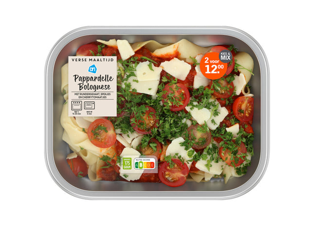 Verse maaltijd pappardelle bolognese