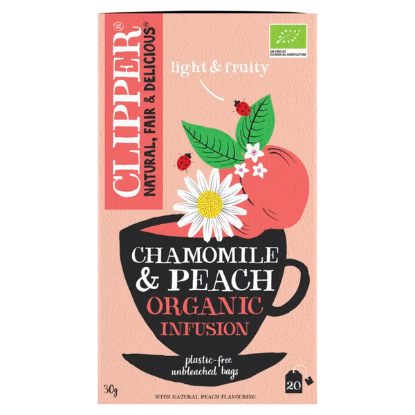 Clipper Organic Chamomile Peach Herbal Tea