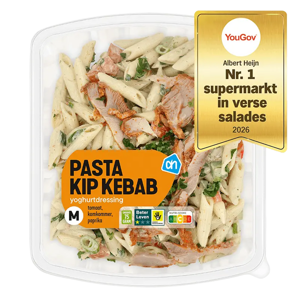 Nudelsalat mit Hähnchen-Kebab
