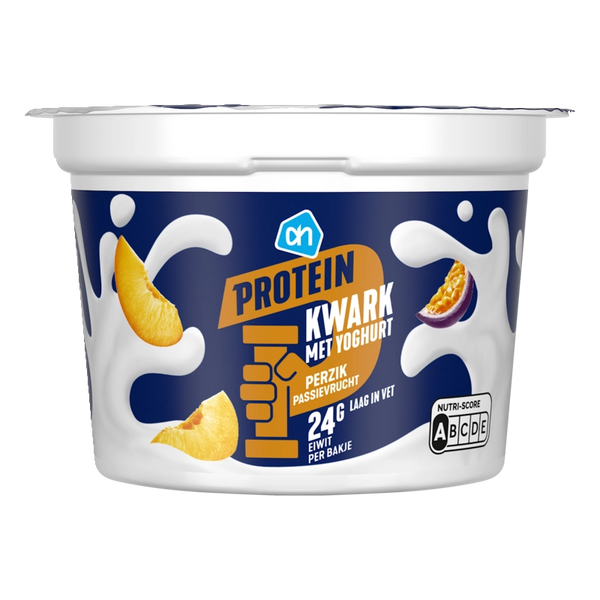Protein curd with peach passion yogurt