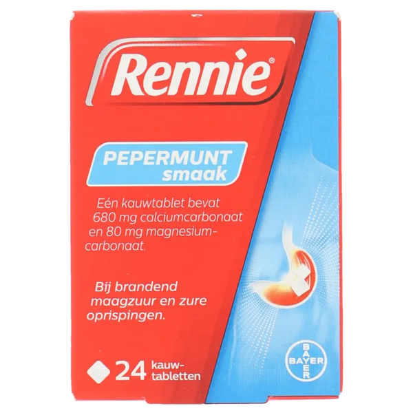 Rennie Pepermunt smaak kauwtabletten