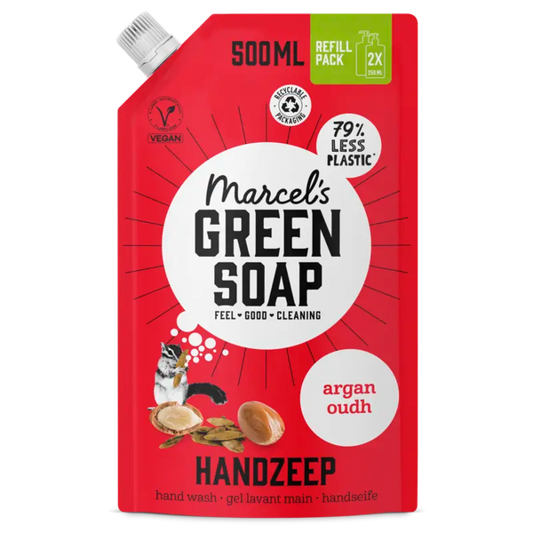 Marcel's Green Soap Hand Soap argan & oudh refill