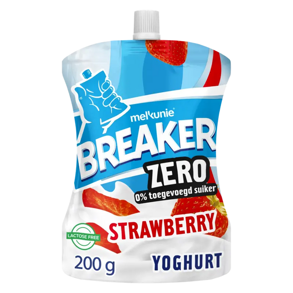 Melkunie Breaker zero aardbei yoghurt